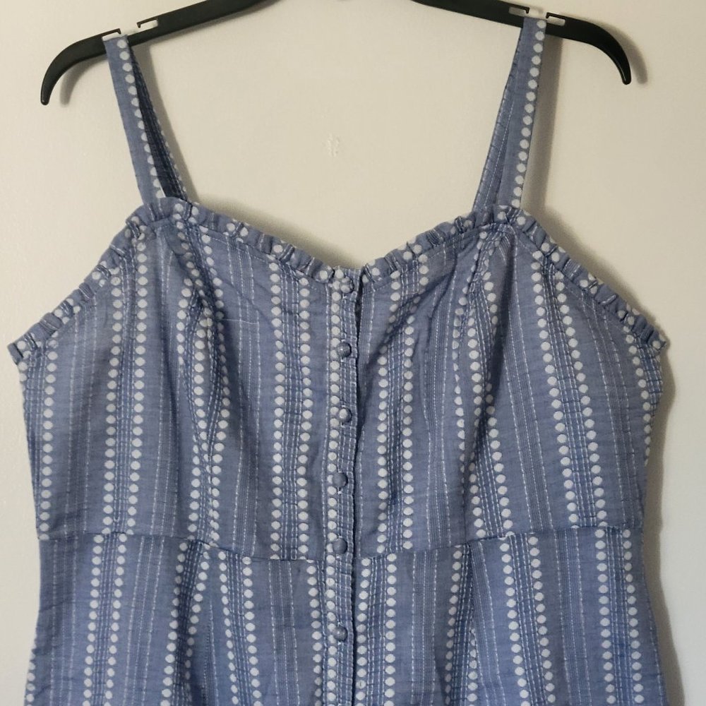 Blue with white Dotted Dress